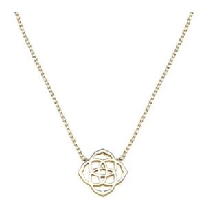 Kendra Scott Gold Logo Pendant Necklace